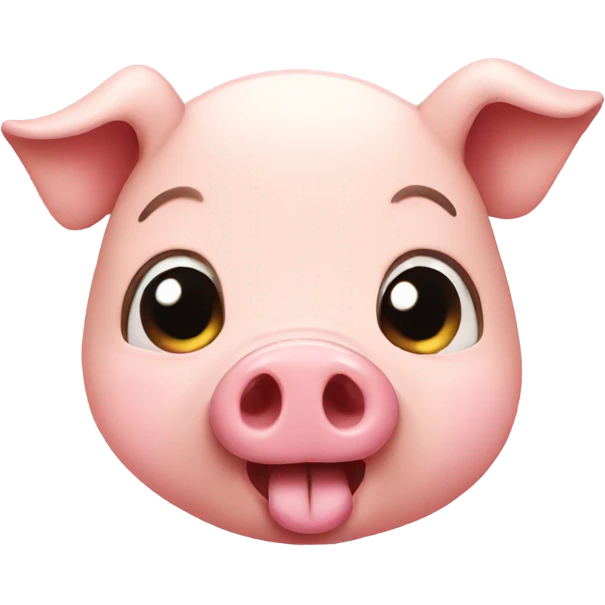 Cute pig drooling emoji