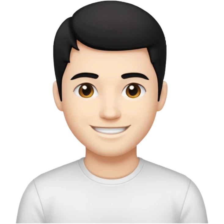 Tyler Jacob White Shirt Black Hair emoji