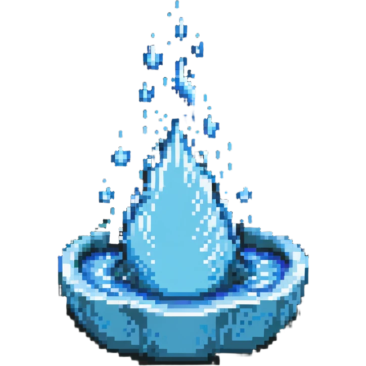 pixel art water element icon emoji