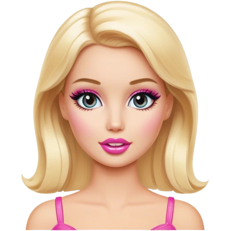 blonde makeup artist barbie model emoji