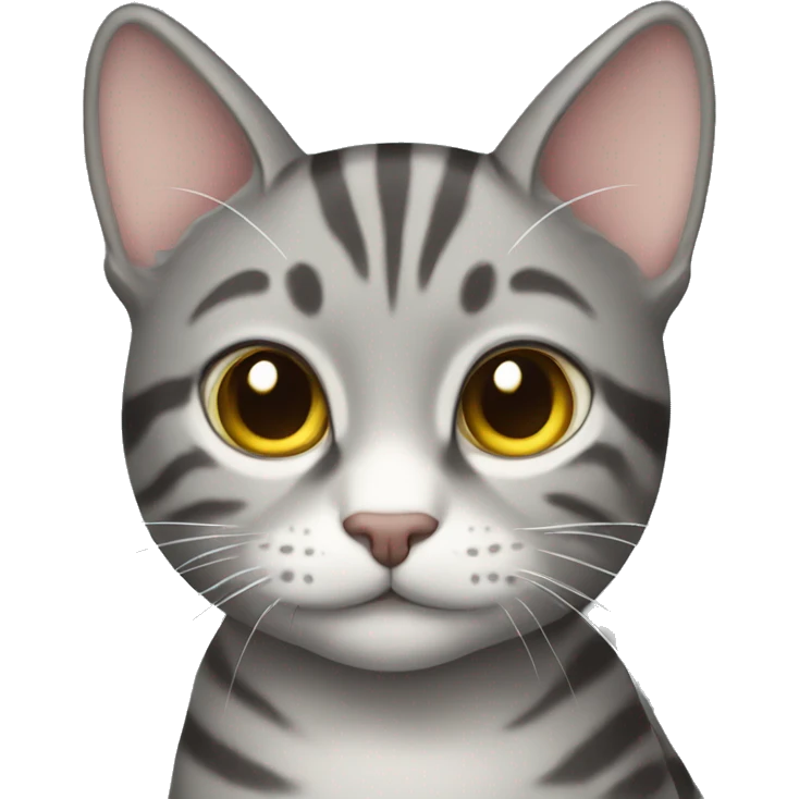 Gray tabby cat emoji
