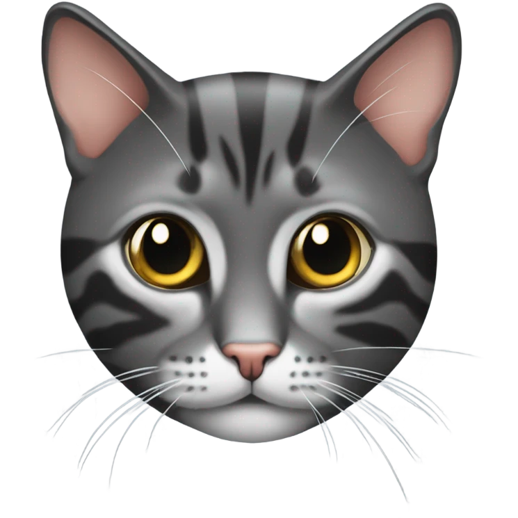 Черный котик с бантиком  emoji