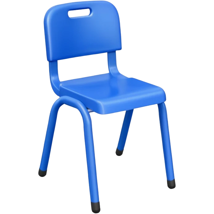 blue school plastic chair emoji