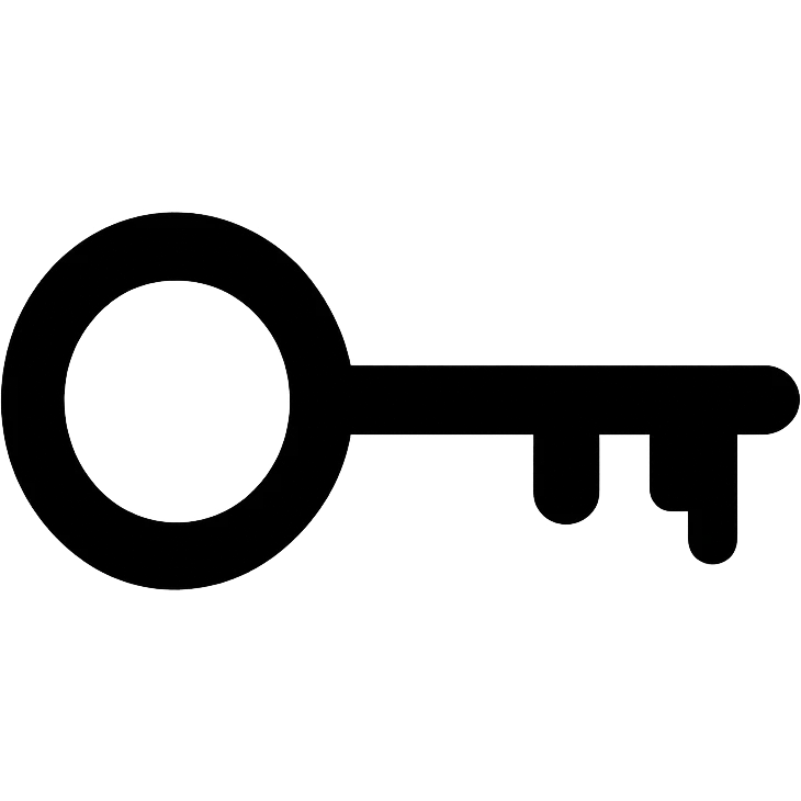 simple black key emoji