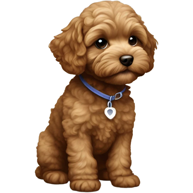 Golden dark brown maltipoo puppy emoji