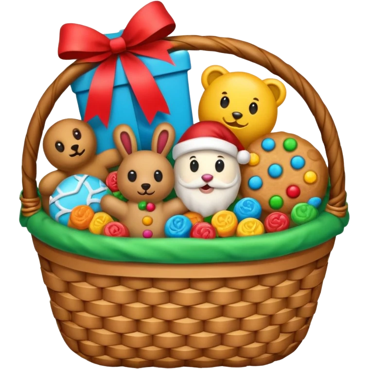 Christmas gift basket emoji
