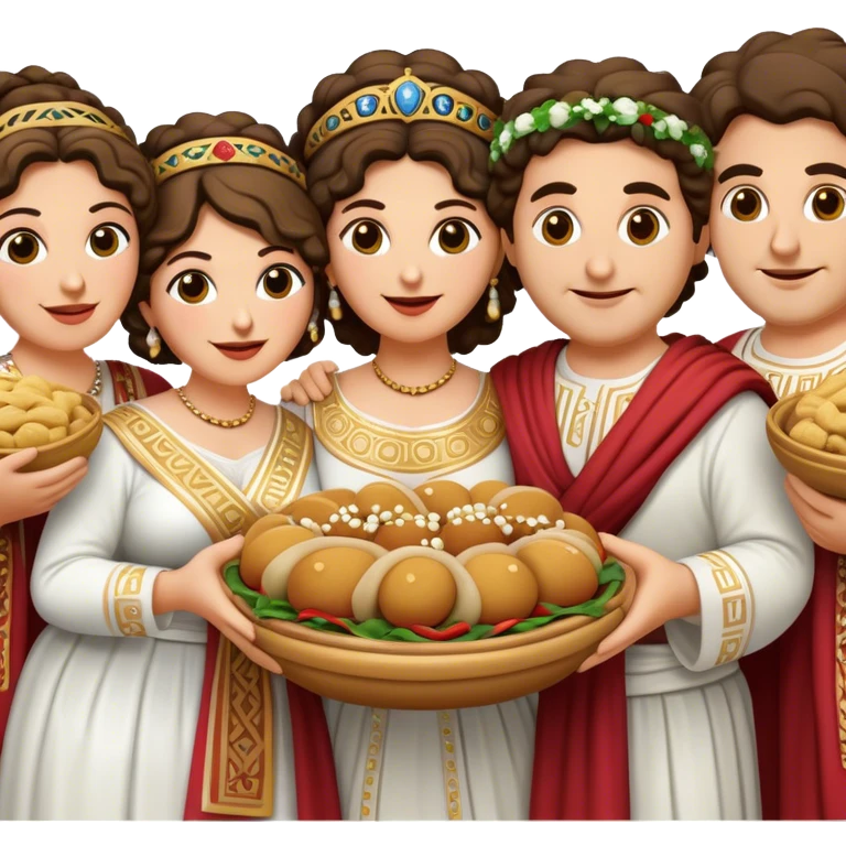 Cinematic Realistic My Big Fat Greek Wedding Pop Culture Emoji, depicting a vibrant celebration of Greek culture rendered with lively textures and festive lighting. emoji