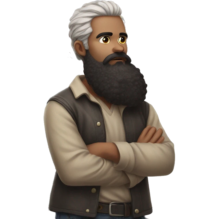 confident man in white shirt emoji