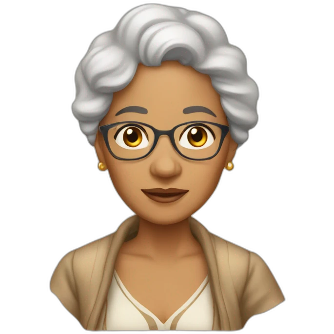Beautiful old lightskin woman with sailling emoji