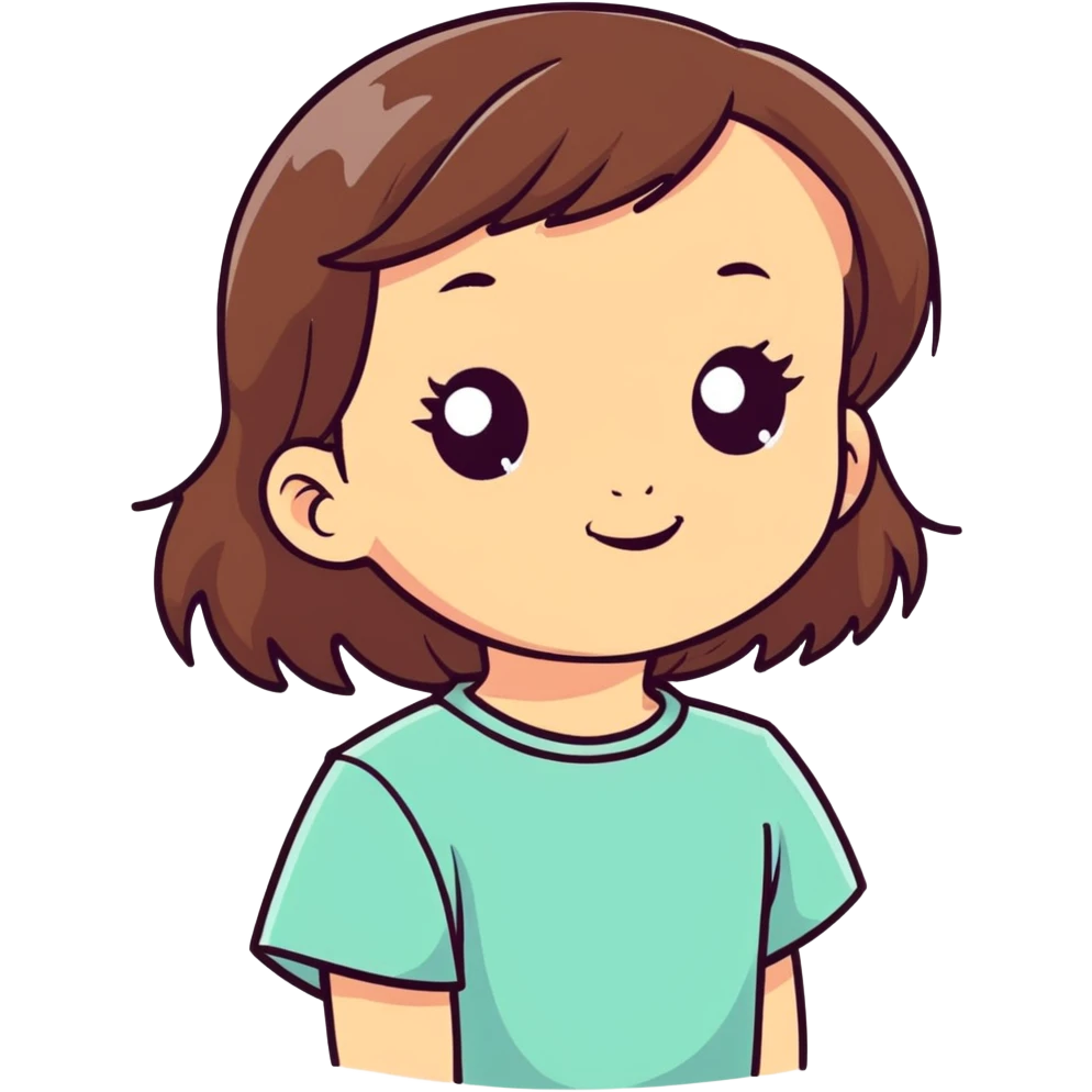 Brunette little girl emoji