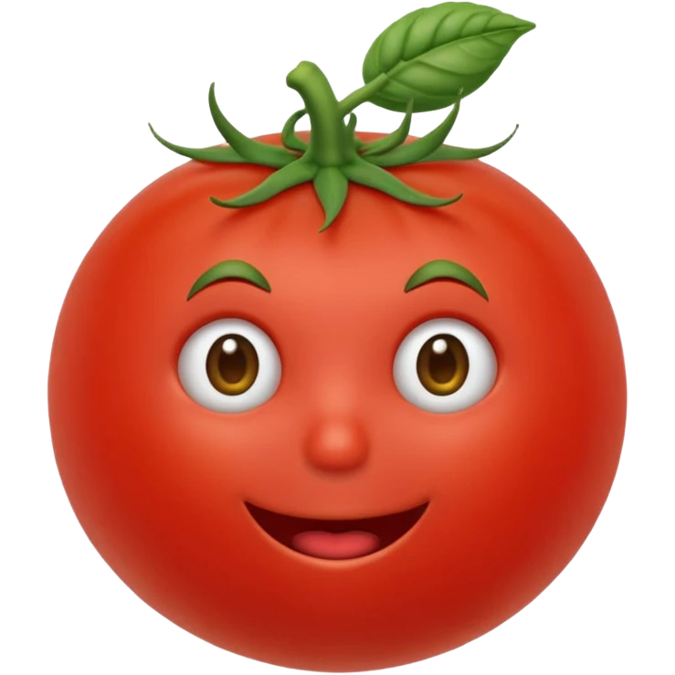 Eine Tomate mit Gesicht, Hände, Füße  emoji