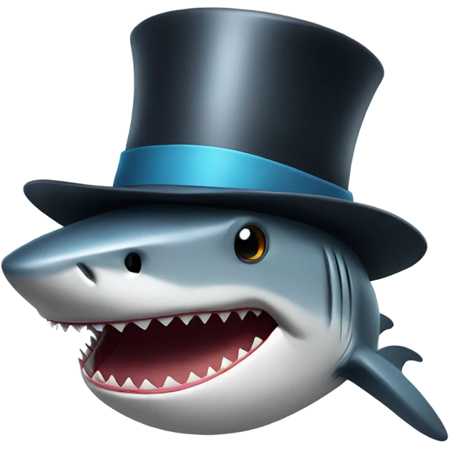 Shark with a top hated  emoji