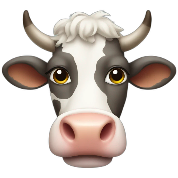 Cow with makeup emoji