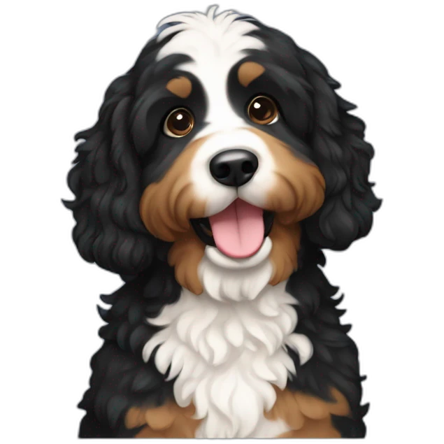 bernedoodle black mini emoji