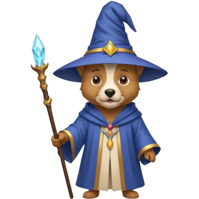 Dog wizard emoji