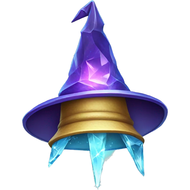 crystal wizard hat emoji