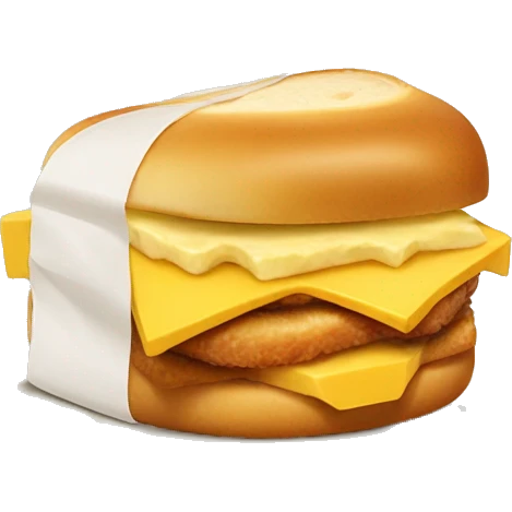 Chick fil a sandwich with american cheese emoji