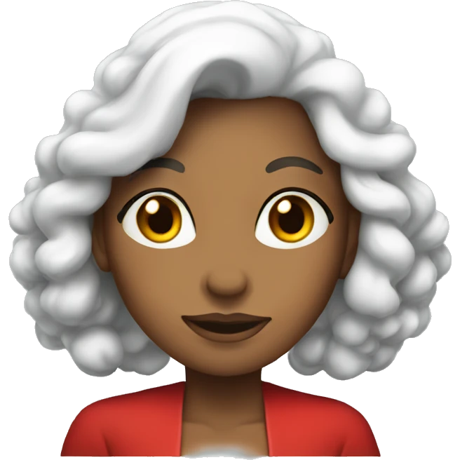 Mrs. Claus, long beautiful hair emoji