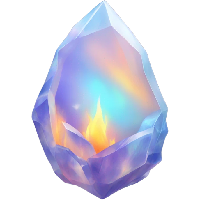 opal crystal flame fire shape emoji