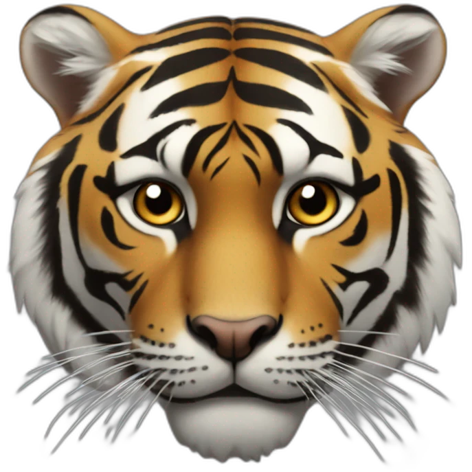 Tigre de face énérvé emoji