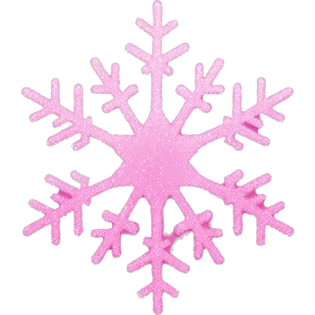 a pink glitter snowflake  emoji