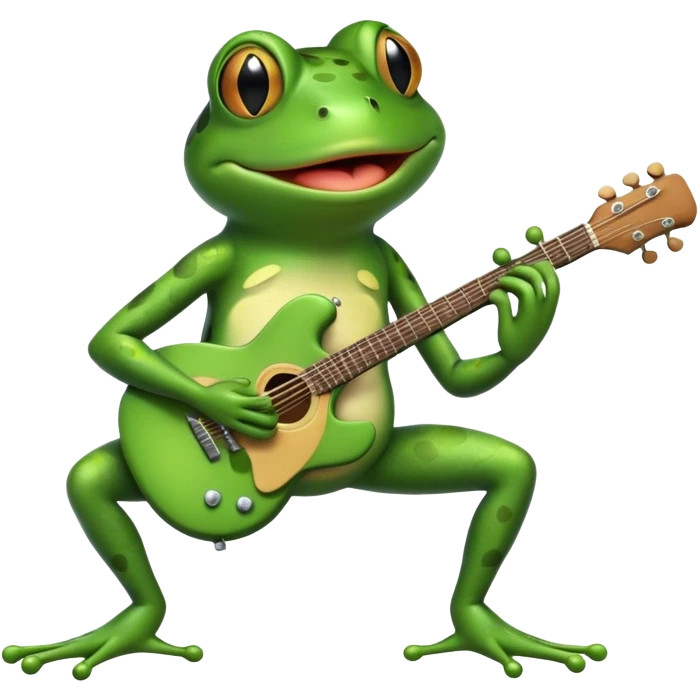 Frog playing the guitar  emoji