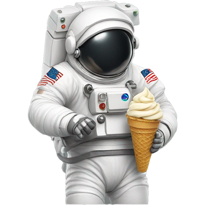 astronaut eating ice cream emoji