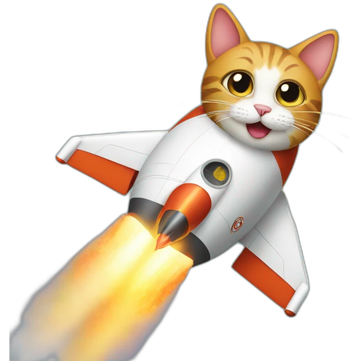 cat on a rocket emoji