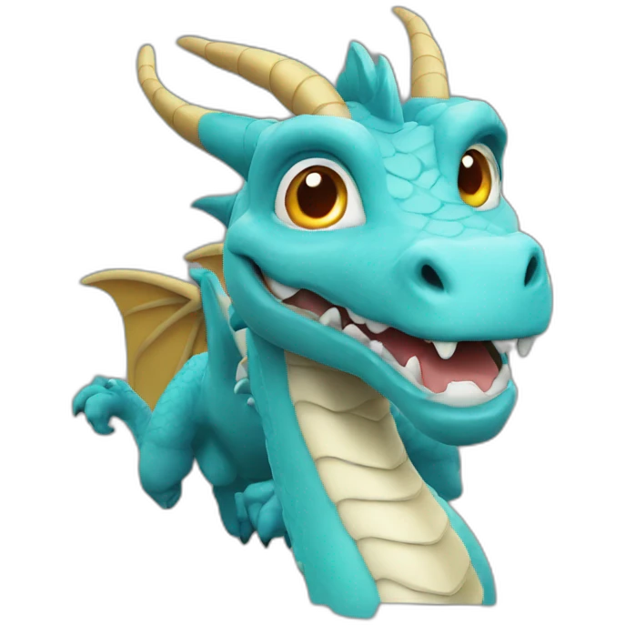 Un dragon sur un humain emoji