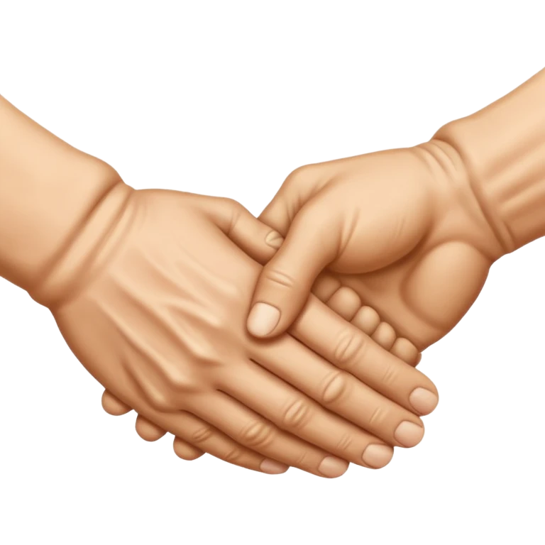 two hands shaking emoji