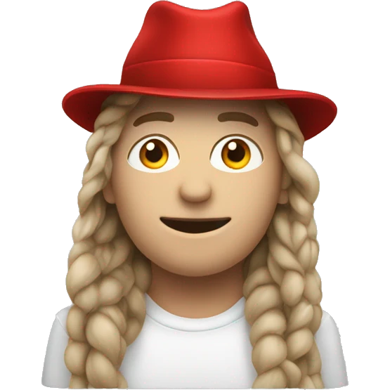 Snøman med rød hatt emoji