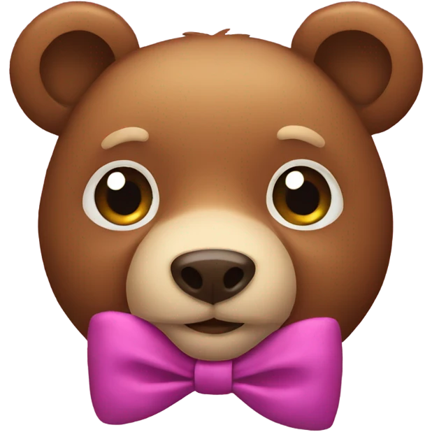 bear with bow emoji