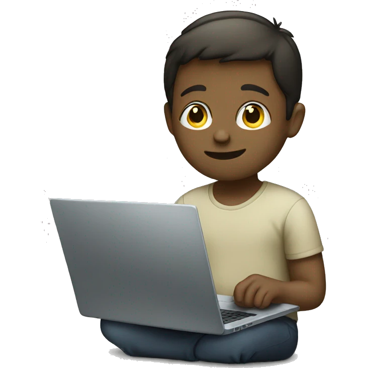 Boy liked laptop emoji