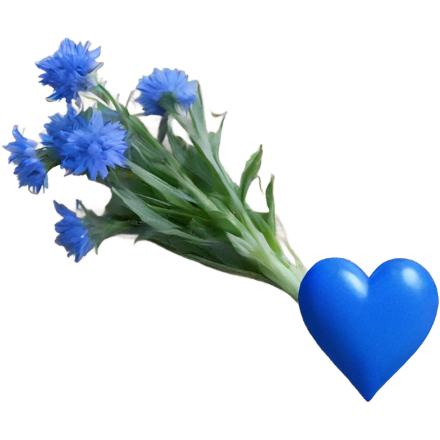 Cornflower blue heart emoji