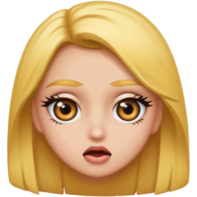 Baddie girl eye rolling at someone  emoji