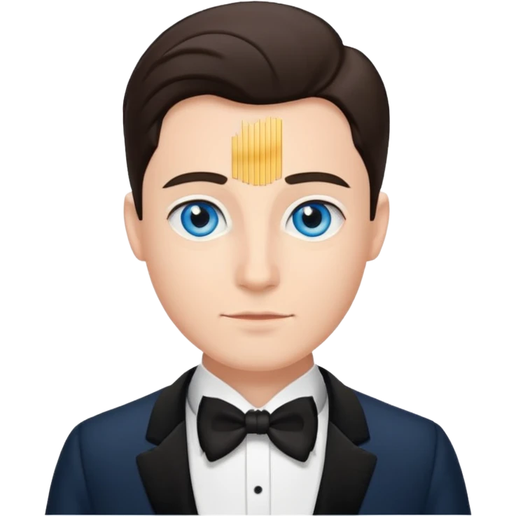 🤵🏼bu emojide sadece göz rengini mavi yap ve Smokinli olsun emoji