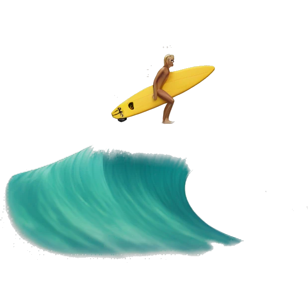 Surfboard on a wave emoji