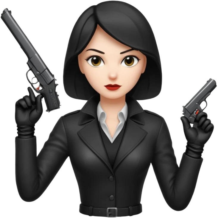 woman hitman with pistol emoji