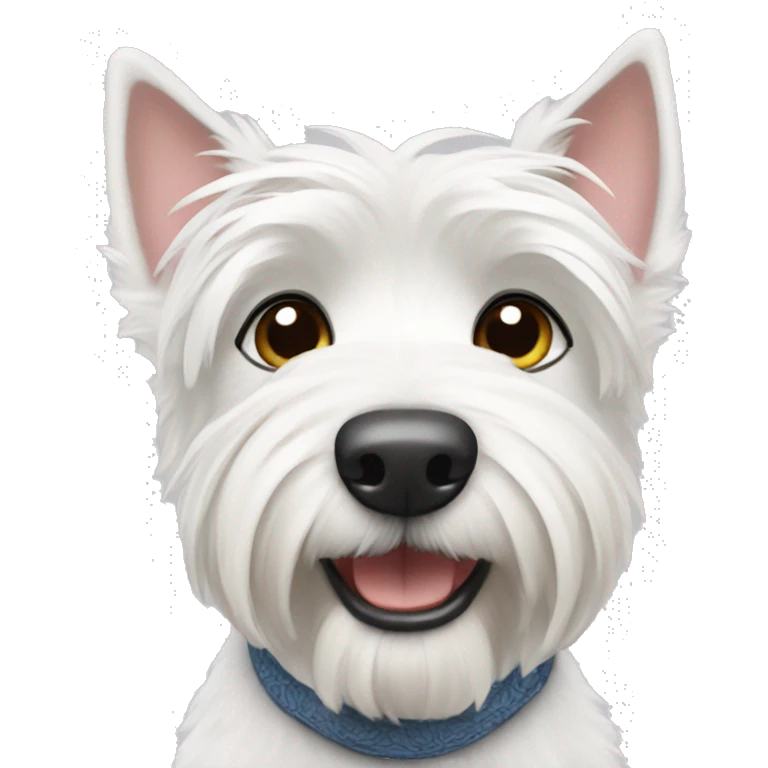Westie dog with bandan  emoji