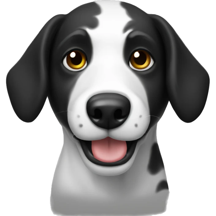 black and white moodle dog emoji