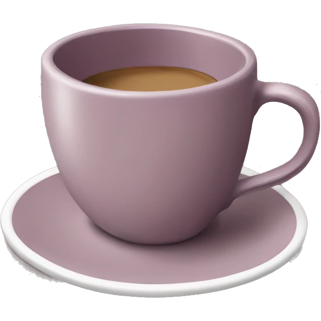 coffee cup and saucer in the colour old mauve emoji