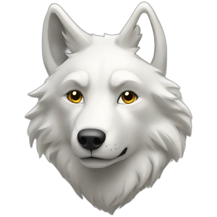 Loup blanc emoji