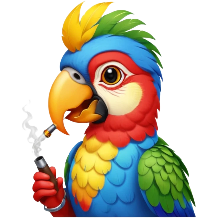 parrot smoking emoji