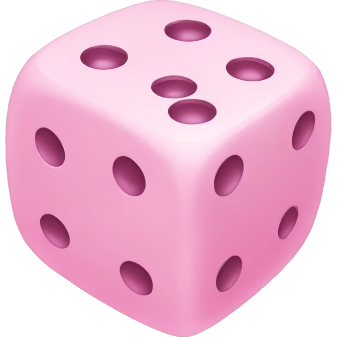 Soft pink dices emoji