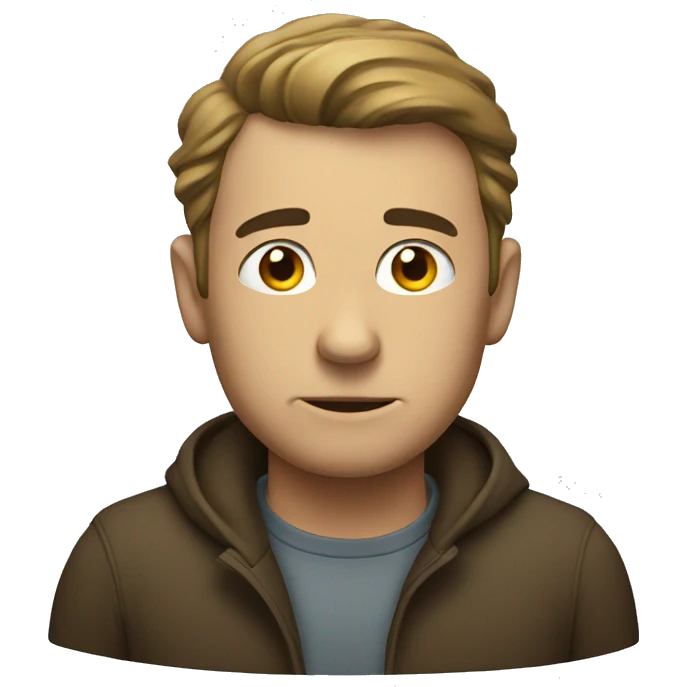 A man thinking  emoji
