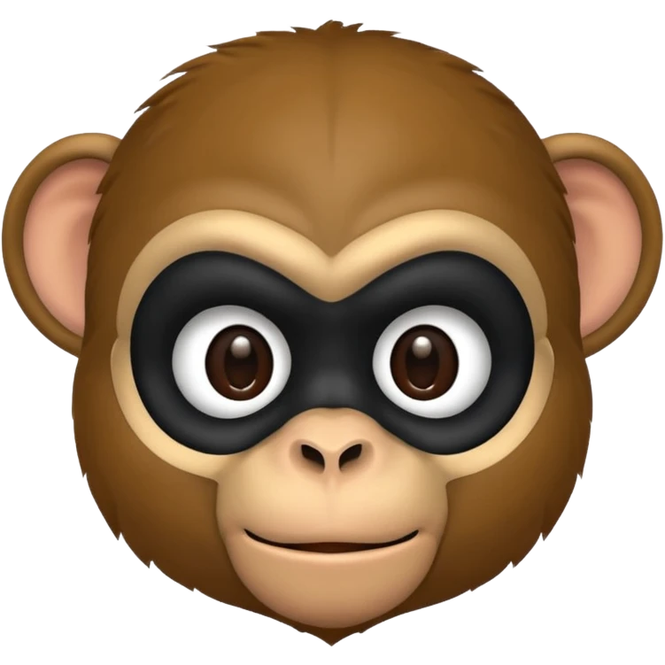 monkey with black mask  emoji