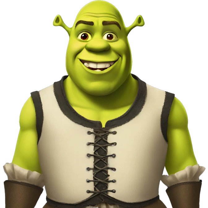 Shrek wearing a corset  emoji