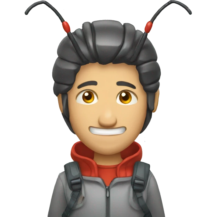 antenas rojas de insecto emoji