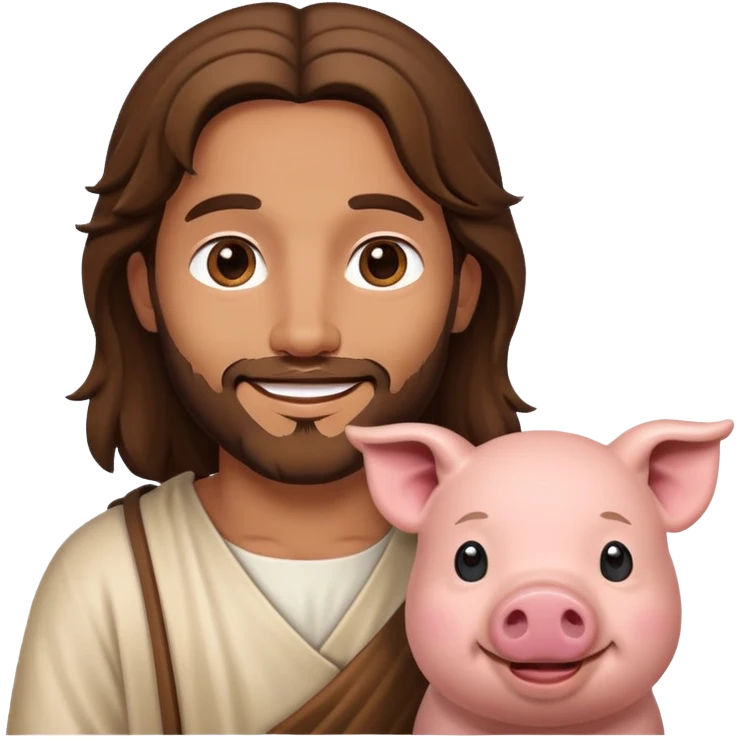 Gesù e un maiale emoji