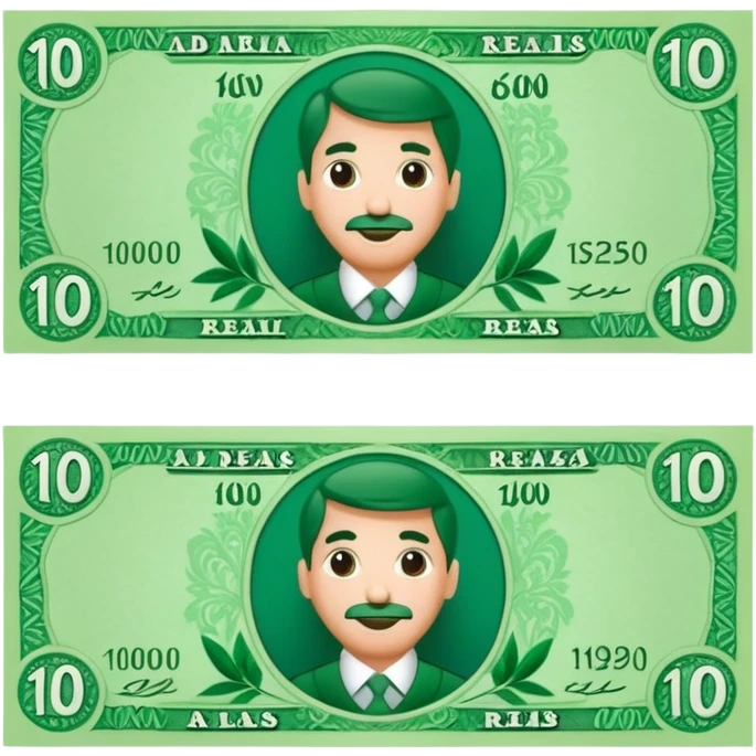 Nota de 100 reais emoji